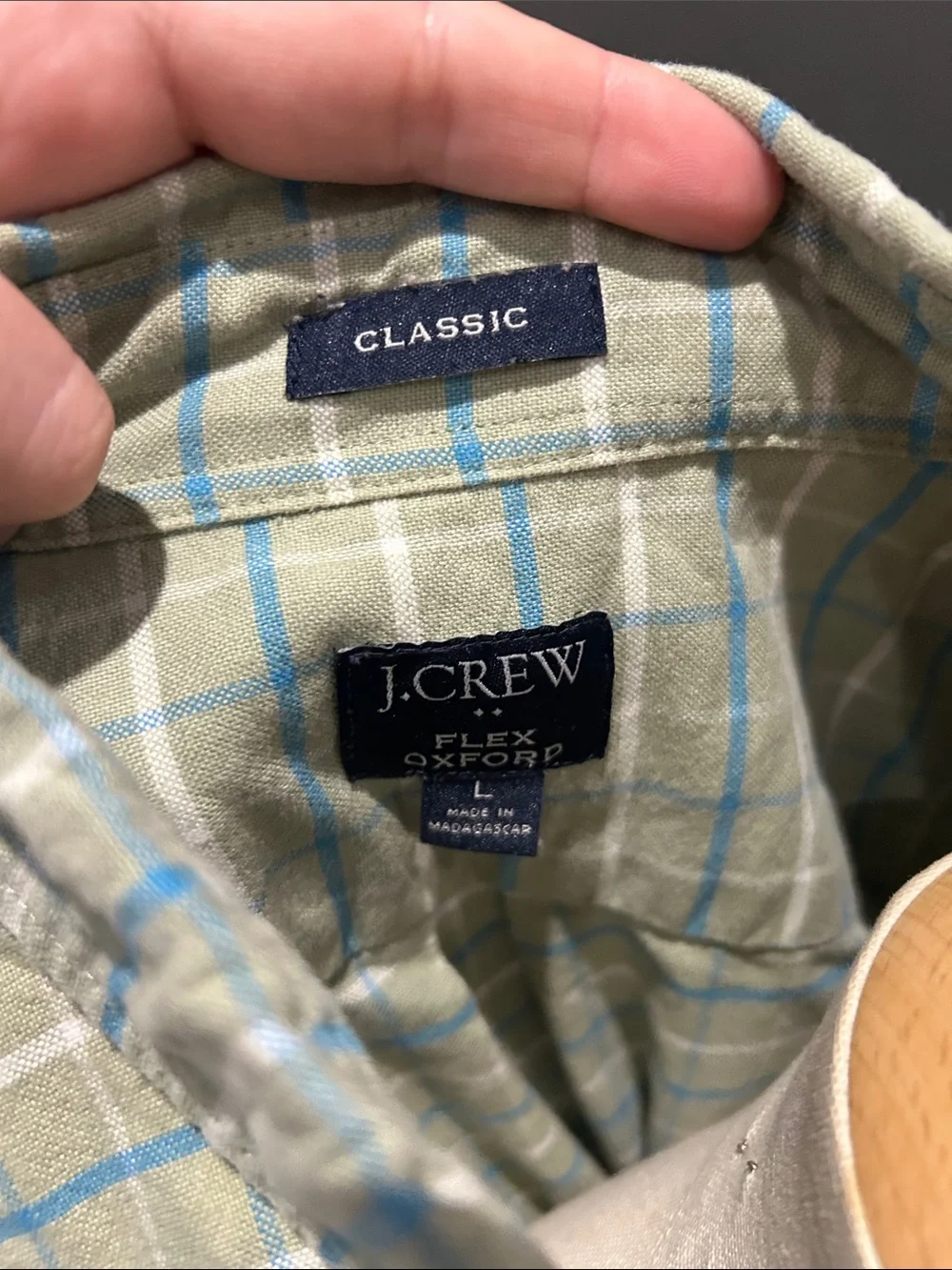 J. Crew Men's Sage Plaid Button-Down Shirt